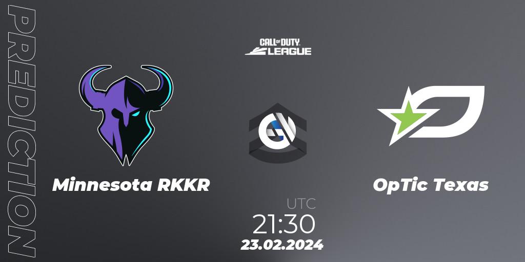 Pronóstico Minnesota RØKKR - OpTic Texas. 23.02.24, Call of Duty, Call of Duty League 2024: Stage 2 Major Qualifiers