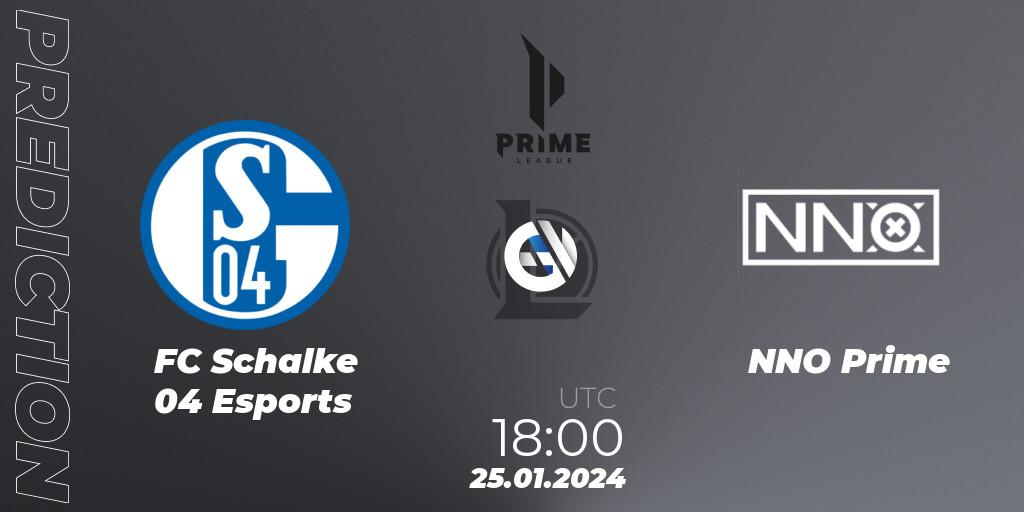 Pronóstico FC Schalke 04 Esports - NNO Prime. 25.01.2024 at 18:00, LoL, Prime League Spring 2024 - Group Stage
