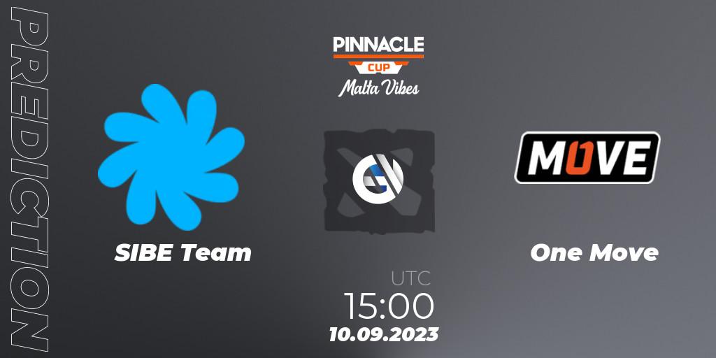 Pronóstico SIBE Team - One Move. 10.09.2023 at 15:00, Dota 2, Pinnacle Cup: Malta Vibes #3