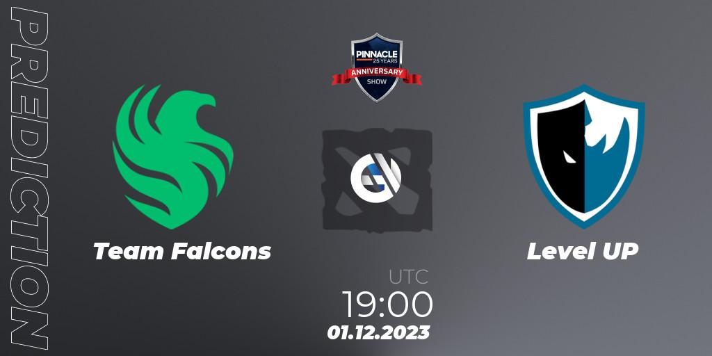 Pronóstico Team Falcons - Level UP. 01.12.23, Dota 2, Pinnacle - 25 Year Anniversary Show