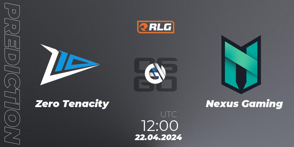 Pronóstico Zero Tenacity - Nexus Gaming. 22.04.24, CS2 (CS:GO), RES European Series #2