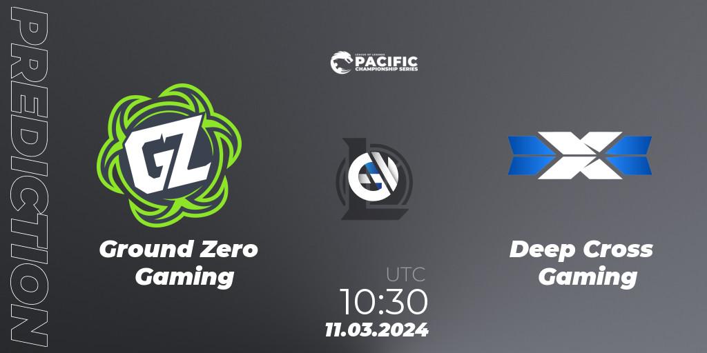 Pronóstico Ground Zero Gaming - Deep Cross Gaming. 11.03.24, LoL, PCS Playoffs Spring 2024