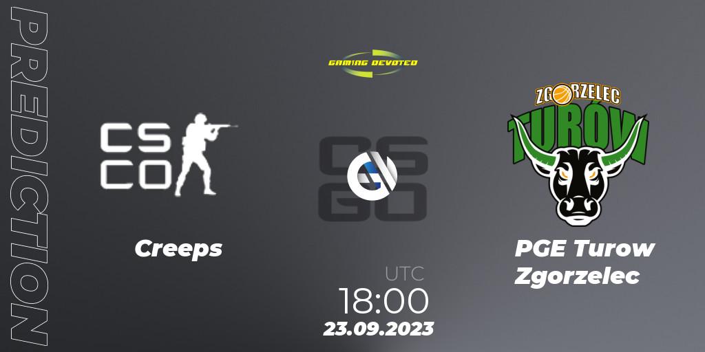 Pronóstico Creeps - PGE Turow Zgorzelec. 23.09.2023 at 18:00, Counter-Strike (CS2), Gaming Devoted Become The Best