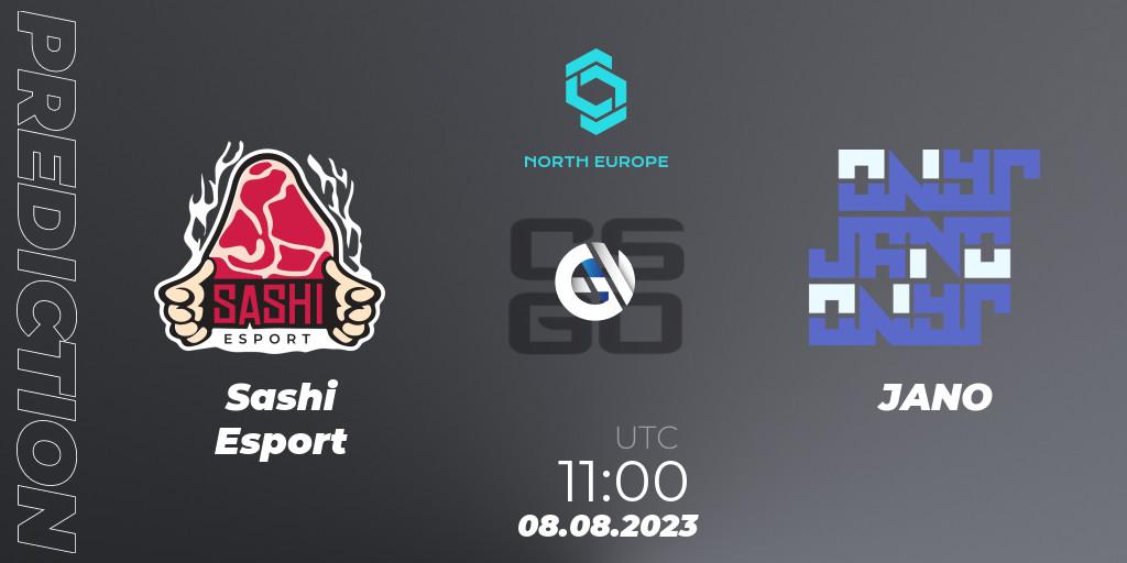 Pronóstico Sashi Esport - JANO. 08.08.2023 at 11:00, Counter-Strike (CS2), CCT North Europe Series #7: Closed Qualifier