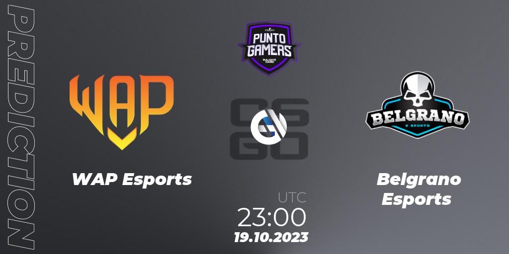 Pronóstico WAP Esports - Astral Aces Esports. 19.10.2023 at 23:00, Counter-Strike (CS2), Punto Gamers Cup 2023