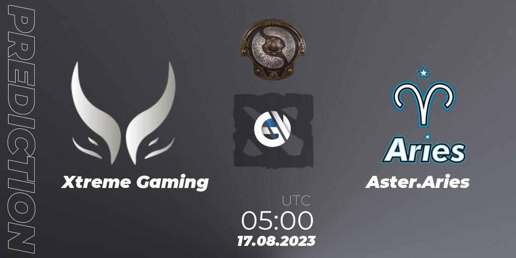Pronóstico Xtreme Gaming - Aster.Aries. 17.08.23, Dota 2, The International 2023 - China Qualifier