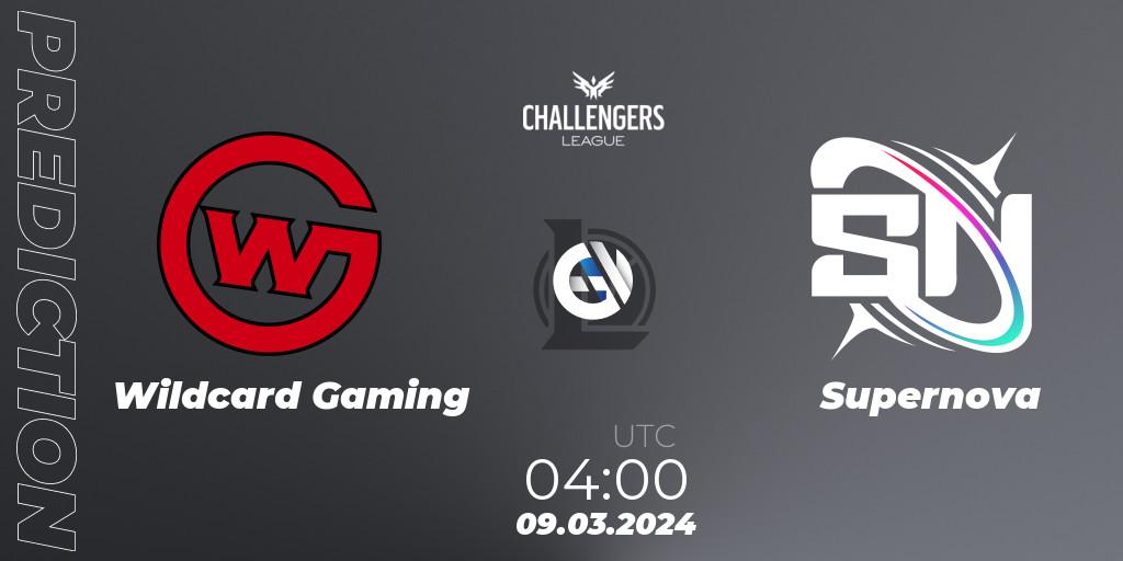 Pronóstico Wildcard Gaming - Supernova. 09.03.2024 at 04:00, LoL, NACL 2024 Spring - Group Stage