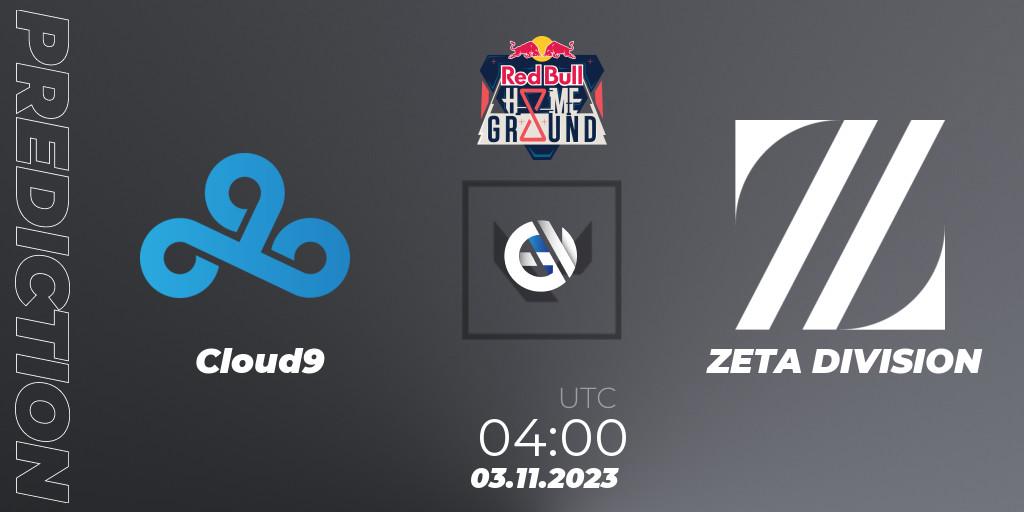 Pronóstico Cloud9 - ZETA DIVISION. 03.11.2023 at 04:00, VALORANT, Red Bull Home Ground #4 - Swiss Stage