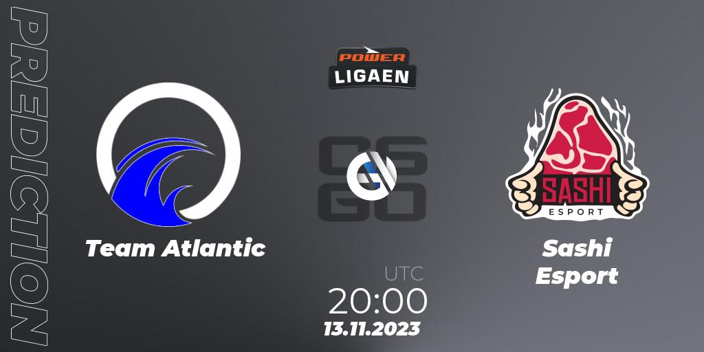 Pronóstico Team Atlantic - Sashi Esport. 13.11.2023 at 20:00, Counter-Strike (CS2), Dust2.dk Ligaen Season 24: Regular Season