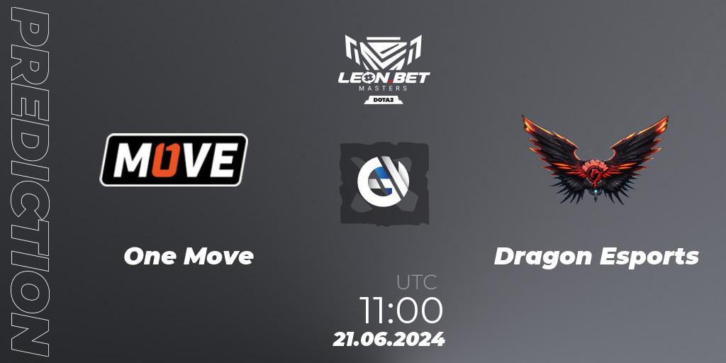 Pronóstico One Move - Dragon Esports. 21.06.2024 at 11:00, Dota 2, Leon Masters #1
