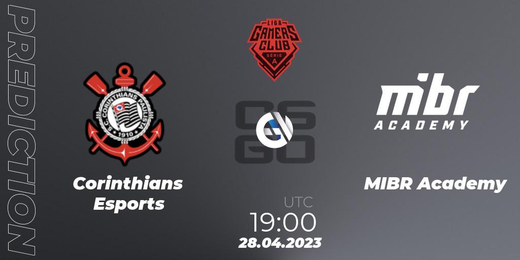 Pronóstico Corinthians Esports - MIBR Academy. 28.04.2023 at 19:00, Counter-Strike (CS2), Gamers Club Liga Série A: April 2023