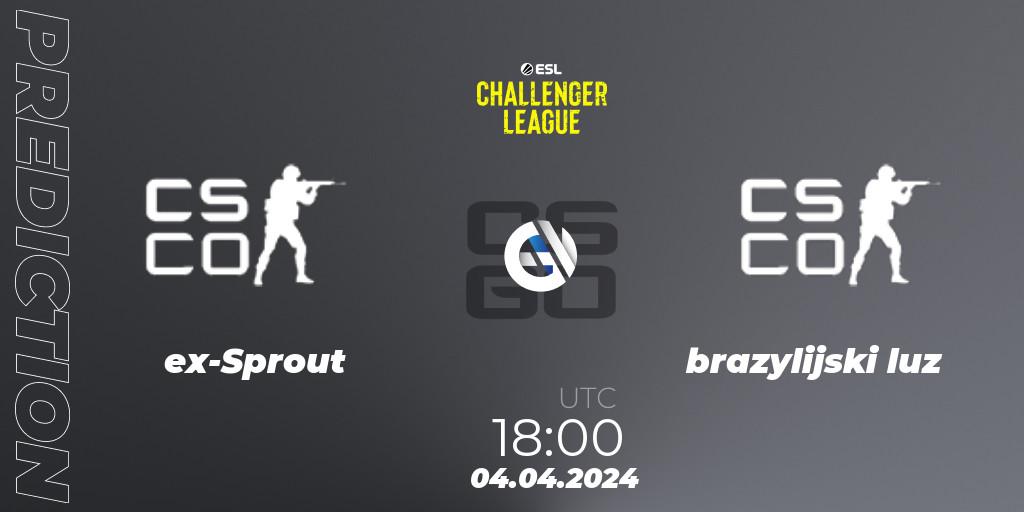 Pronóstico ex-Sprout - brazylijski luz. 04.04.24, CS2 (CS:GO), ESL Challenger League Season 47: Europe