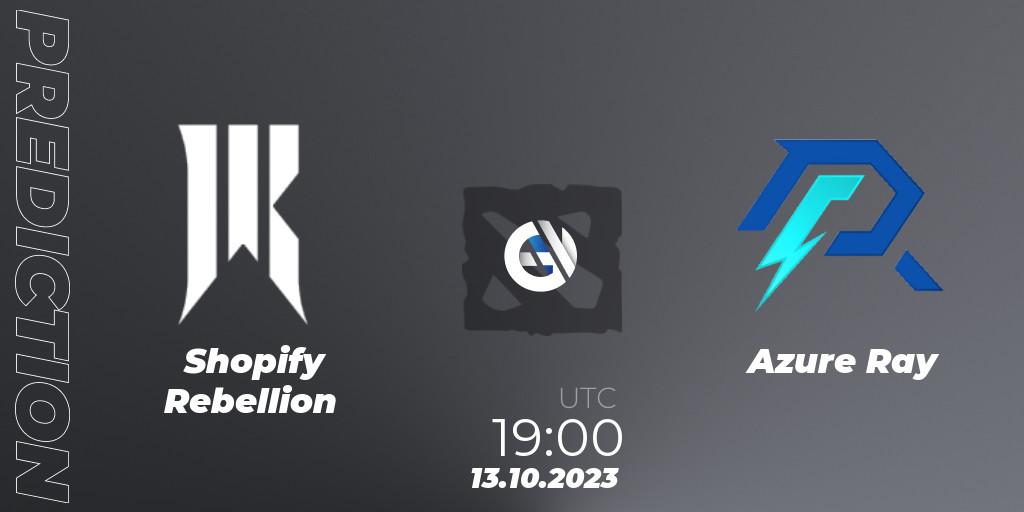 Pronóstico Shopify Rebellion - Azure Ray. 13.10.2023 at 19:15, Dota 2, The International 2023 - Group Stage