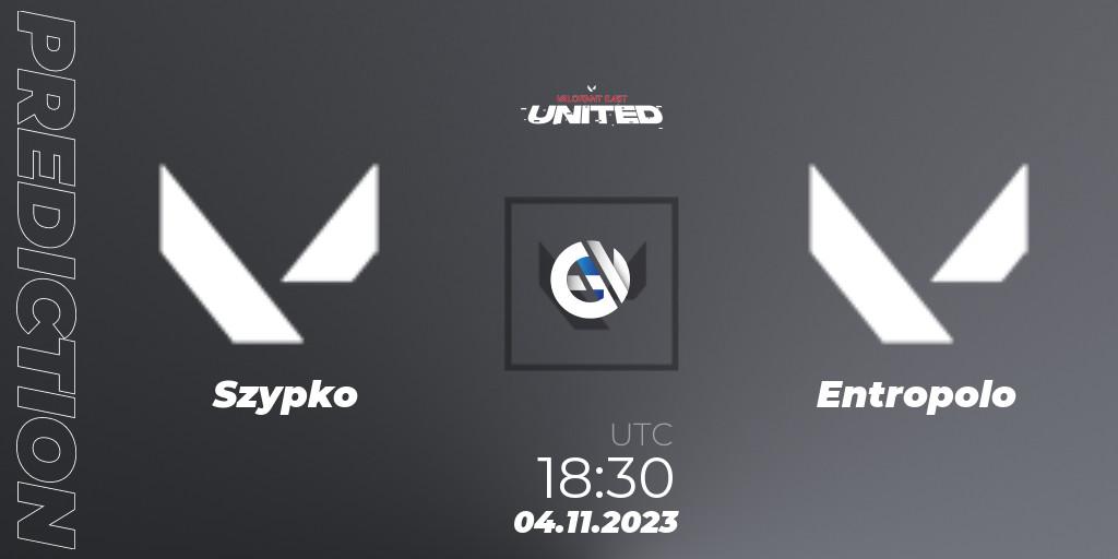 Pronóstico Szypko - Entropolo. 04.11.2023 at 18:25, VALORANT, VALORANT East: United: Season 2: Stage 3 - Finals