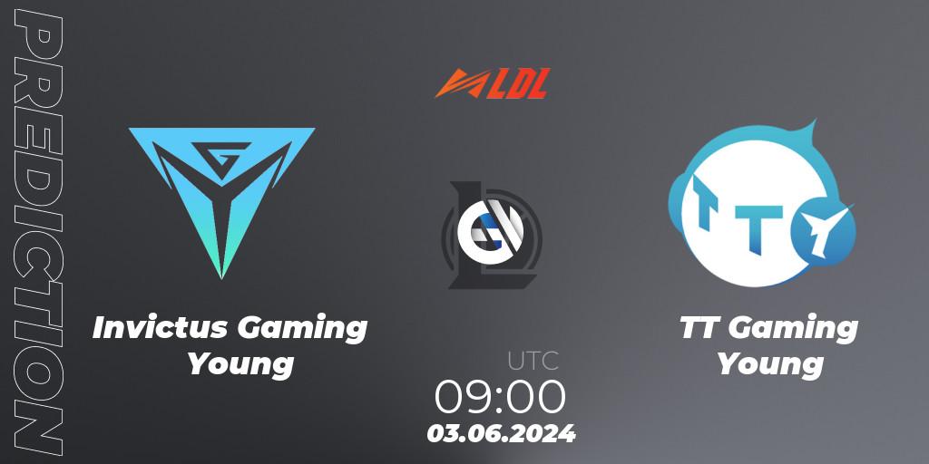 Pronóstico Invictus Gaming Young - TT Gaming Young. 03.06.2024 at 09:00, LoL, LDL 2024 - Stage 2