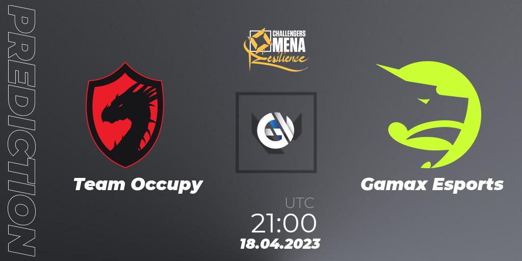 Pronóstico Team Occupy - Gamax Esports. 18.04.2023 at 21:00, VALORANT, VALORANT Challengers 2023 MENA: Resilience Split 2 - Levant and North Africa