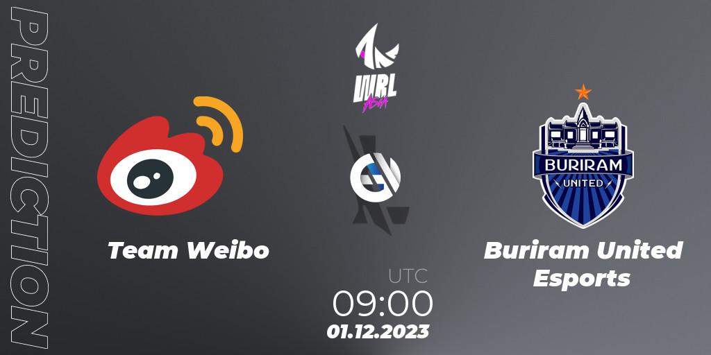 Pronóstico Team Weibo - Buriram United Esports. 01.12.2023 at 09:00, Wild Rift, WRL Asia 2023 - Season 2 - Regular Season