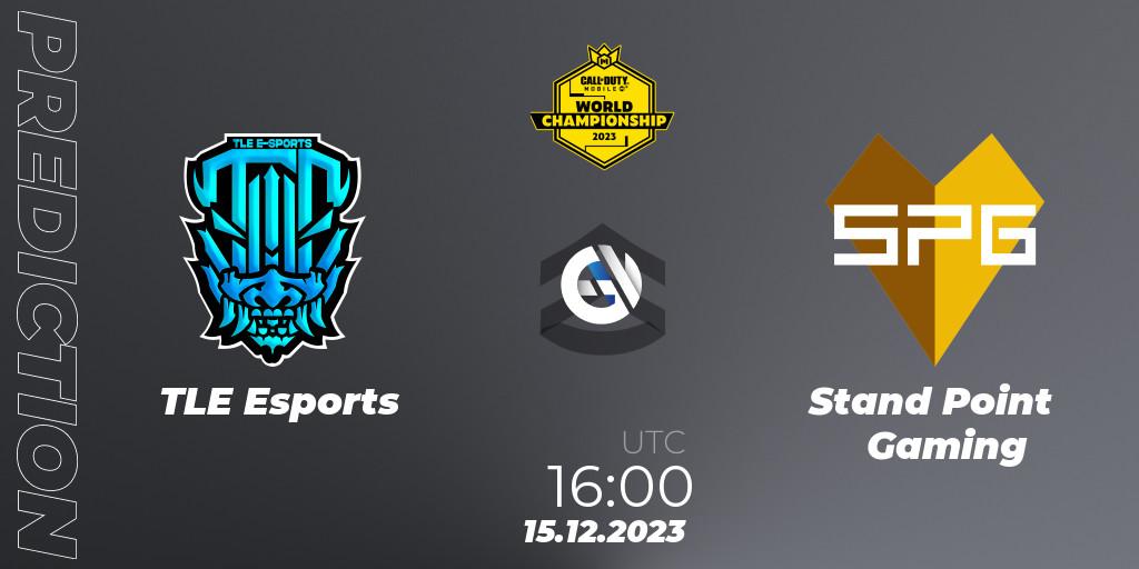 Pronóstico TLE Esports - Stand Point Gaming. 15.12.2023 at 15:15, Call of Duty, CODM World Championship 2023