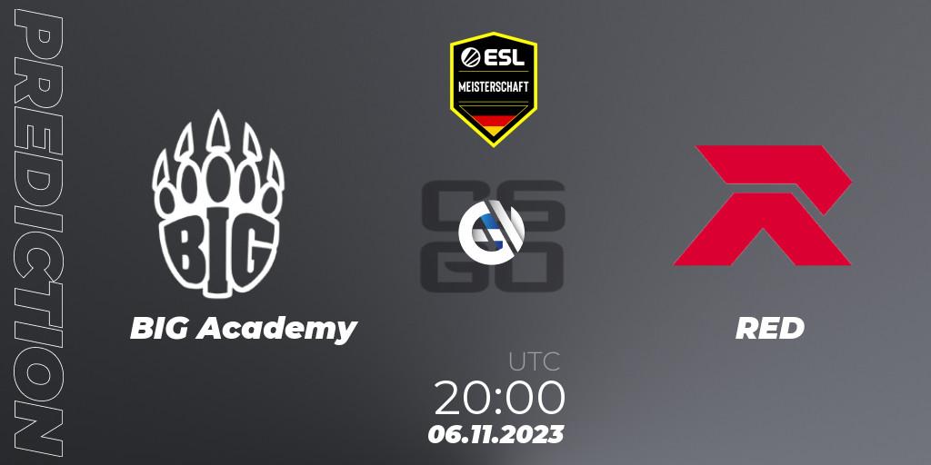 Pronóstico BIG Academy - RED. 06.11.2023 at 20:00, Counter-Strike (CS2), ESL Meisterschaft: Autumn 2023