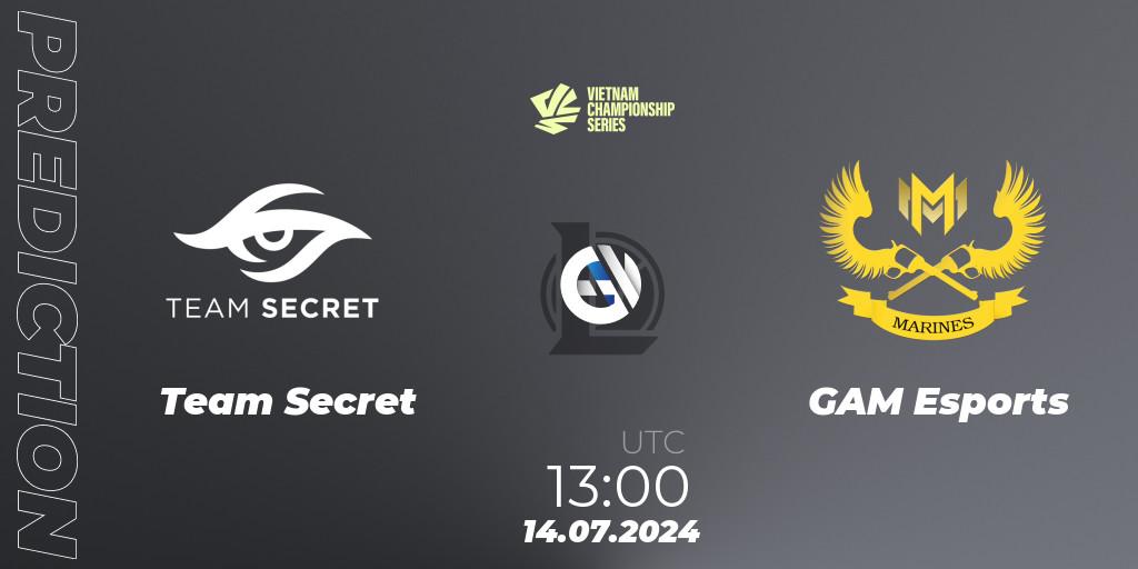 Pronóstico Team Secret - GAM Esports. 03.08.2024 at 13:00, LoL, VCS Summer 2024 - Group Stage