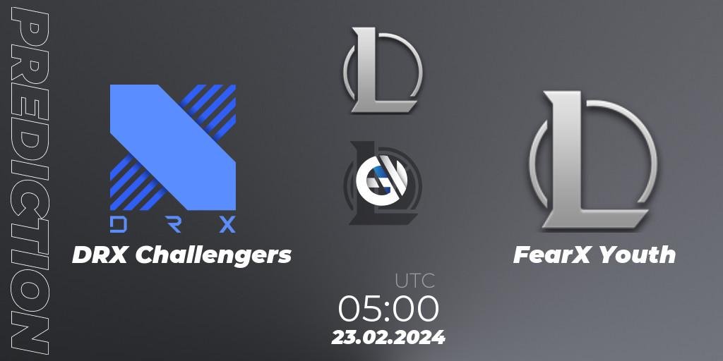 Pronóstico DRX Challengers - FearX Youth. 23.02.24, LoL, LCK Challengers League 2024 Spring - Group Stage