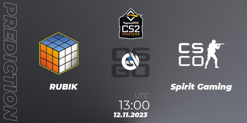 Pronóstico RUBIK - Spirit Gaming. 12.11.23, CS2 (CS:GO), TippmixPro Masters Fall 2023
