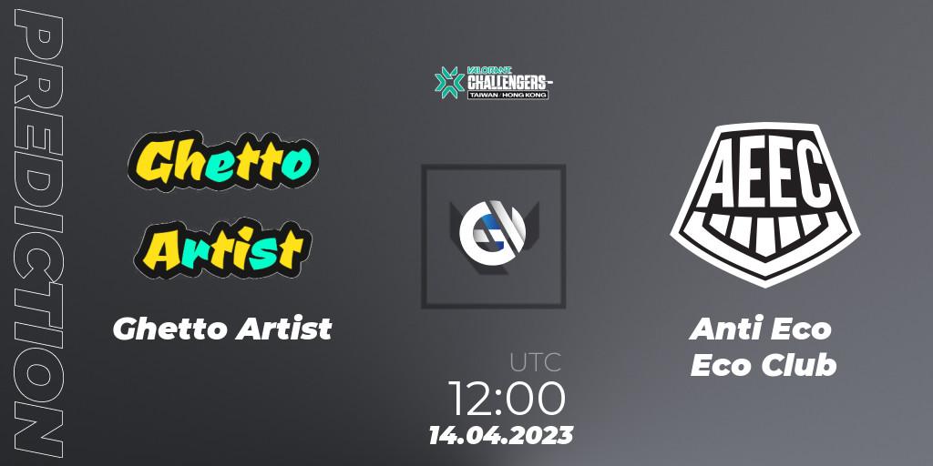 Pronóstico Ghetto Artist - Anti Eco Eco Club. 14.04.2023 at 12:00, VALORANT, VALORANT Challengers 2023: Hong Kong & Taiwan Split 2 - Group stage