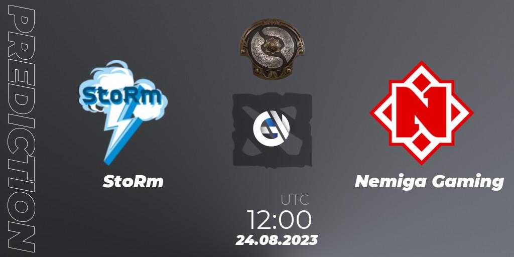Pronóstico StoRm - Nemiga Gaming. 24.08.2023 at 12:07, Dota 2, The International 2023 - Eastern Europe Qualifier