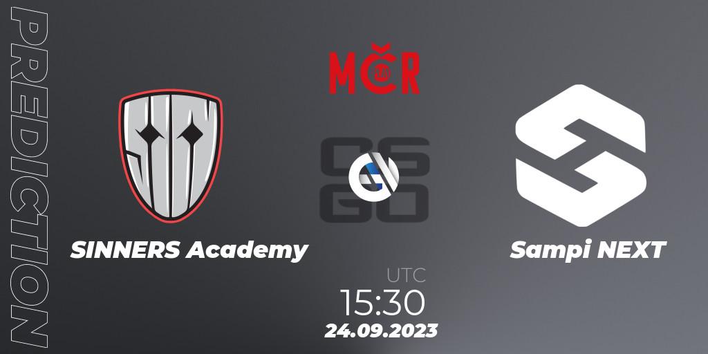 Pronóstico SINNERS Academy - Sampi NEXT. 24.09.2023 at 14:30, Counter-Strike (CS2), Tipsport Cup Prague Fall 2023: Closed Qualifier