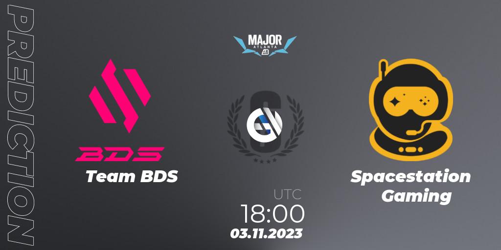 Pronóstico Team BDS - Spacestation Gaming. 03.11.2023 at 18:00, Rainbow Six, BLAST Major USA 2023 - Playoffs