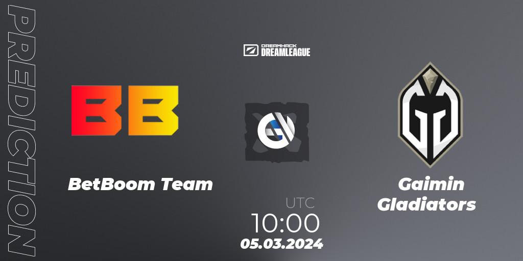Pronóstico BetBoom Team - Gaimin Gladiators. 05.03.2024 at 09:55, Dota 2, DreamLeague Season 22