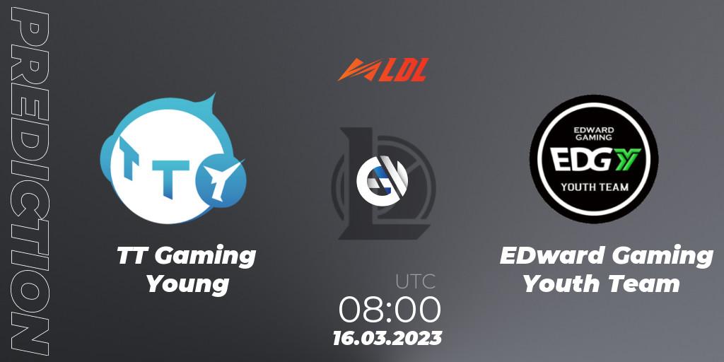 Pronóstico TT Gaming Young - EDward Gaming Youth Team. 16.03.2023 at 08:00, LoL, LDL 2023 - Regular Season