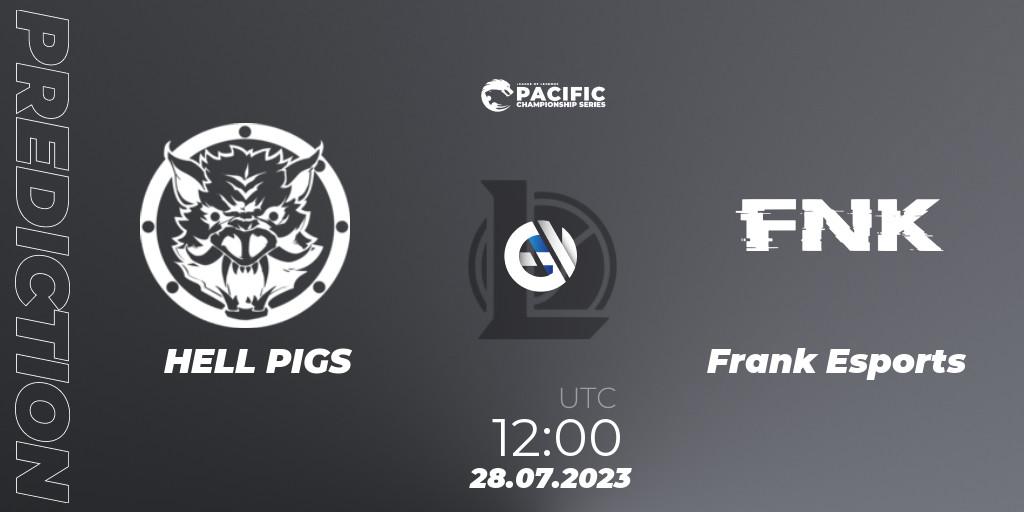 Pronóstico HELL PIGS - Frank Esports. 28.07.2023 at 12:25, LoL, PACIFIC Championship series Group Stage