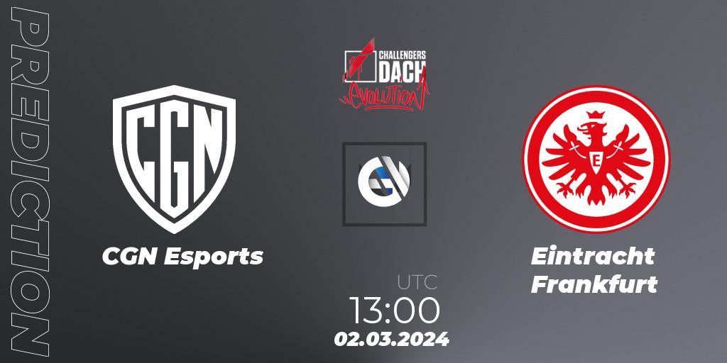 Pronóstico CGN Esports - Eintracht Frankfurt. 02.03.24, VALORANT, VALORANT Challengers 2024 DACH: Evolution Split 1