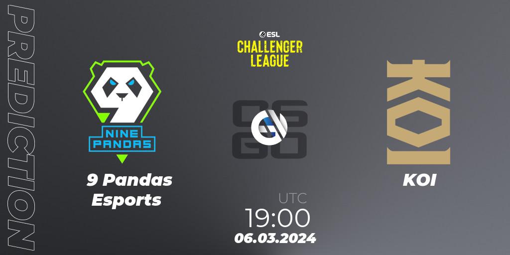 Pronóstico 9 Pandas Esports - KOI. 06.03.24, CS2 (CS:GO), ESL Challenger League Season 47: Europe