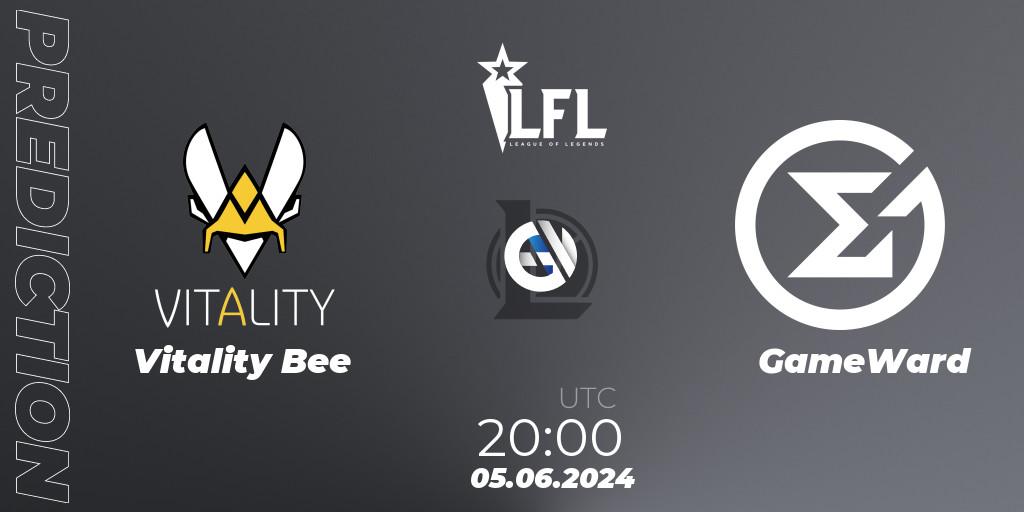 Pronóstico Vitality Bee - GameWard. 05.06.2024 at 20:00, LoL, LFL Summer 2024