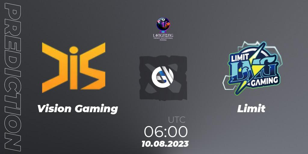 Pronóstico Vision Gaming - Limit. 10.08.23, Dota 2, LingNeng Trendy Invitational