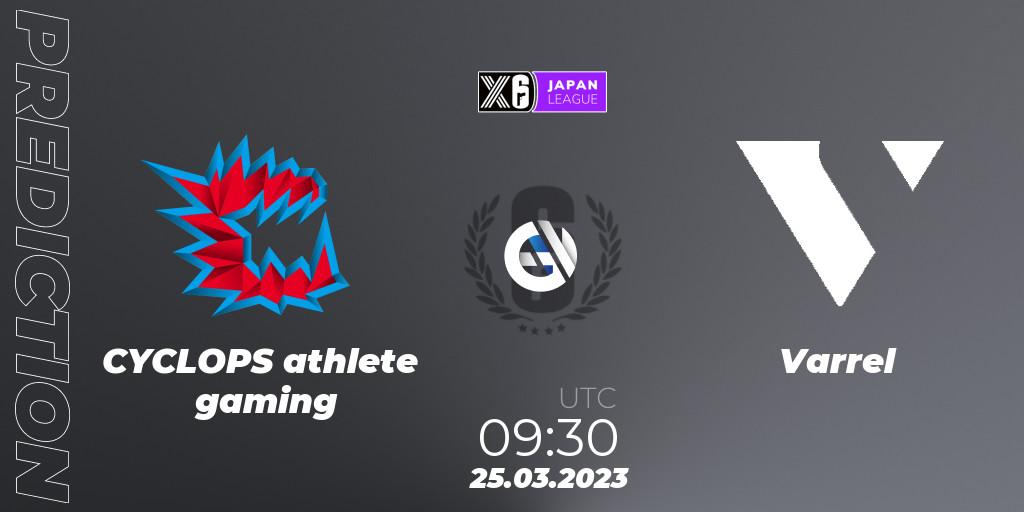 Pronóstico CYCLOPS athlete gaming - Varrel. 25.03.23, Rainbow Six, Japan League 2023 - Stage 1