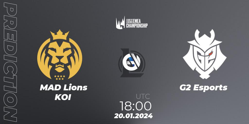 Pronóstico MAD Lions KOI - G2 Esports. 20.01.2024 at 18:00, LoL, LEC Winter 2024 - Regular Season