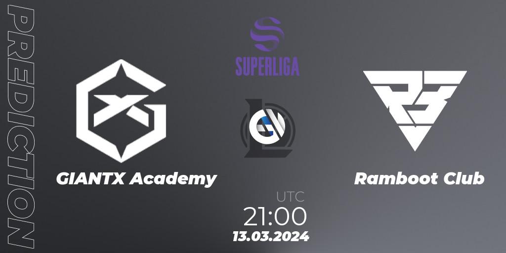 Pronóstico GIANTX Academy - Ramboot Club. 13.03.24, LoL, Superliga Spring 2024 - Group Stage