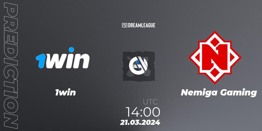 Pronóstico 1win - Nemiga Gaming. 21.03.24, Dota 2, DreamLeague Season 23: Eastern Europe Closed Qualifier