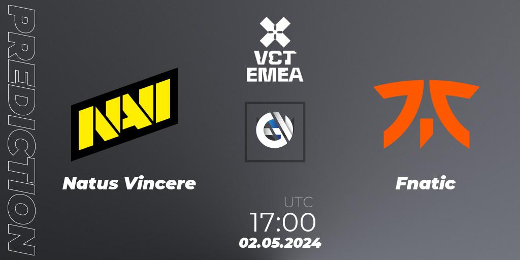 Pronóstico Natus Vincere - Fnatic. 02.05.24, VALORANT, VALORANT Champions Tour 2024: EMEA League - Stage 1 - Group Stage