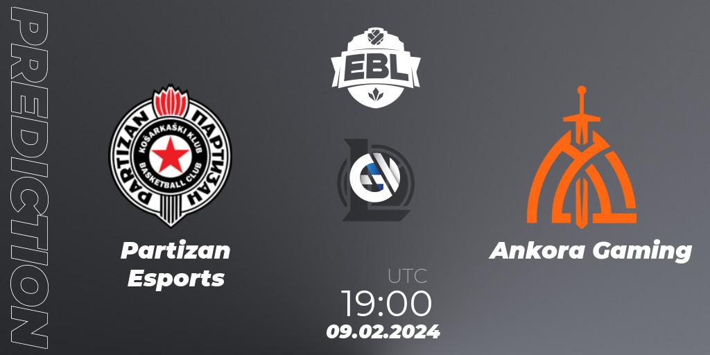Pronóstico Partizan Esports - Ankora Gaming. 09.02.24, LoL, Esports Balkan League Season 14