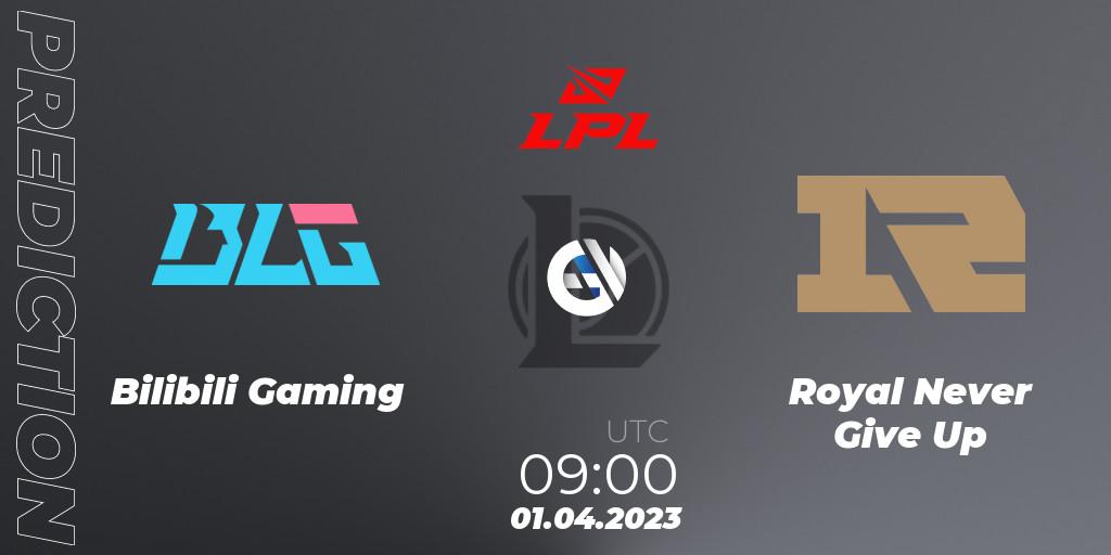 Pronóstico Bilibili Gaming - Royal Never Give Up. 01.04.23, LoL, LPL Spring 2023 - Playoffs