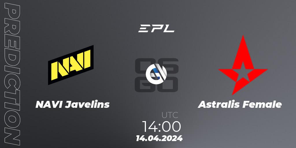 Pronóstico NAVI Javelins - Astralis Female. 14.04.24, CS2 (CS:GO), European Pro League Female Season 1