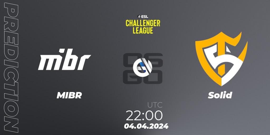Pronóstico MIBR - Solid. 04.04.2024 at 22:00, Counter-Strike (CS2), ESL Challenger League Season 47: South America