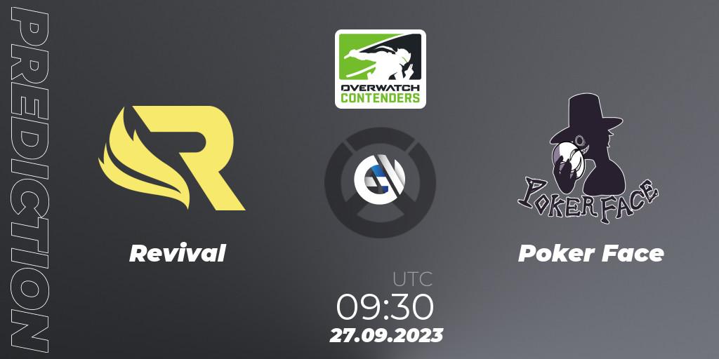 Pronóstico Revival - Poker Face. 27.09.2023 at 09:30, Overwatch, Overwatch Contenders 2023 Spring Series: Korea - Regular Season