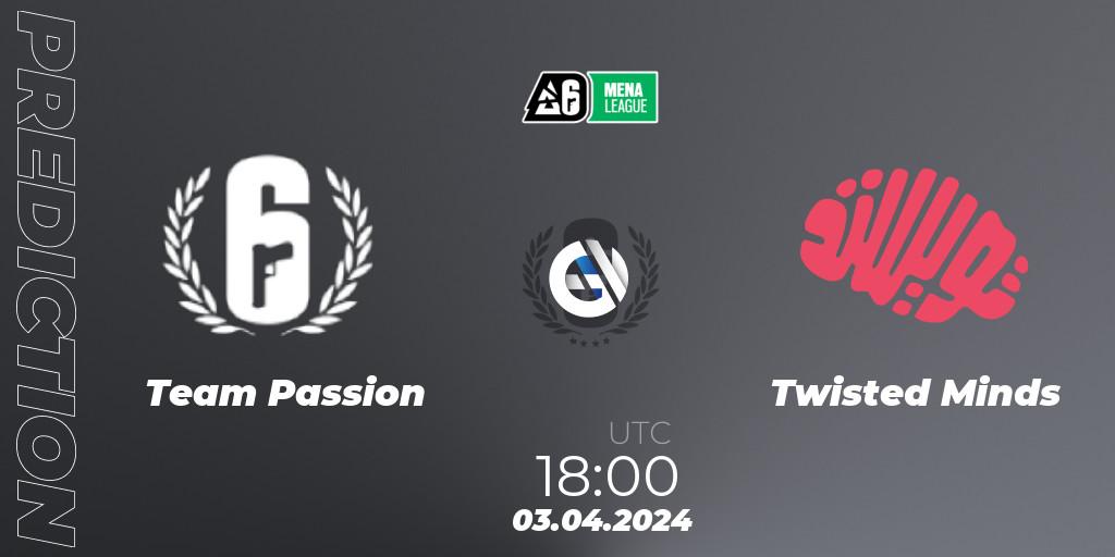 Pronóstico Team Passion - Twisted Minds. 03.04.2024 at 18:00, Rainbow Six, MENA League 2024 - Stage 1
