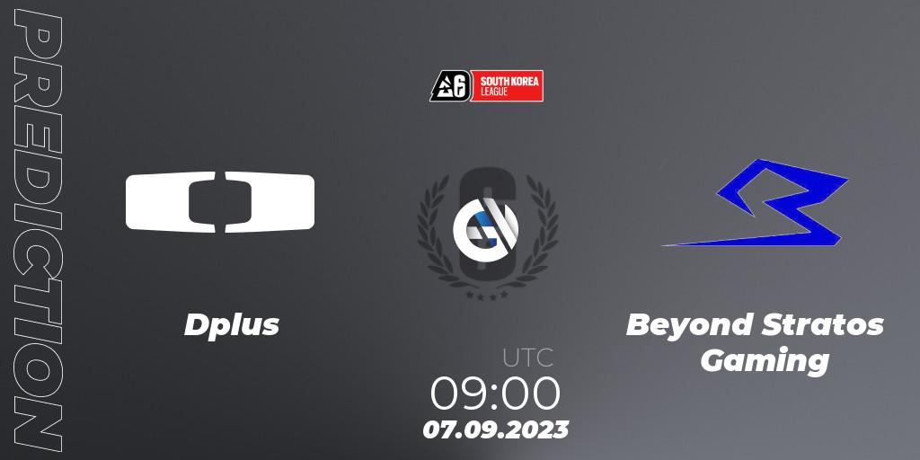Pronóstico Dplus - Beyond Stratos Gaming. 07.09.2023 at 09:00, Rainbow Six, South Korea League 2023 - Stage 2