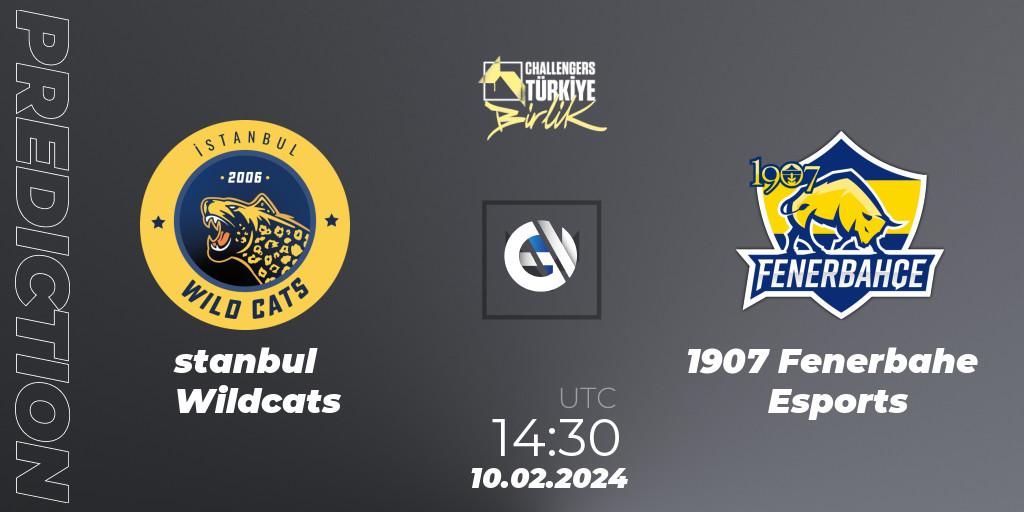 Pronóstico İstanbul Wildcats - 1907 Fenerbahçe Esports. 10.02.2024 at 14:40, VALORANT, VALORANT Challengers 2024 Turkey: Birlik Split 1